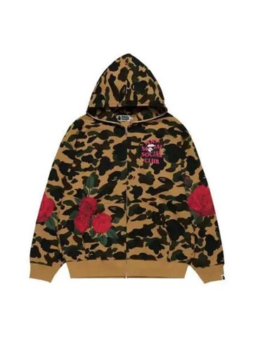 Anti Social Club Bape Camo and Rose Hoodie Tan - ANTI SOCIAL SOCIAL CLUB - BALAAN 1