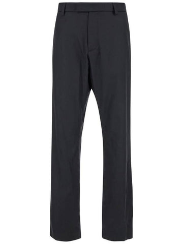 Black High Waist Pants In Wool Blend Man - DIESEL - BALAAN 1