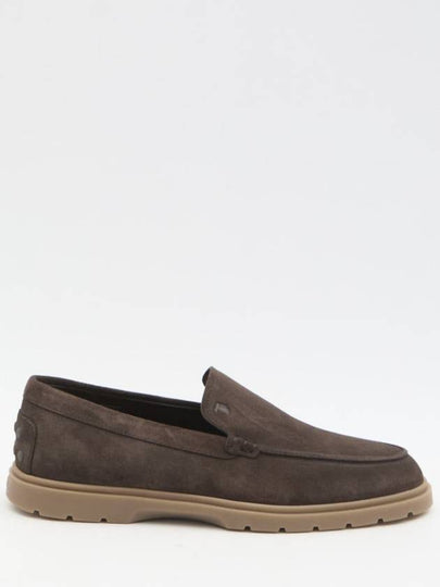 Suede Slipper Loafers Brown - TOD'S - BALAAN 2