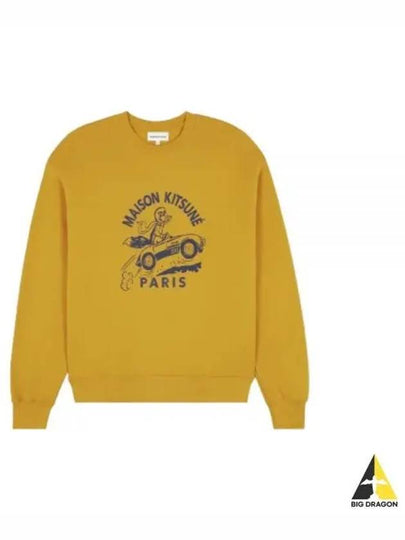 Maison Kitsune Racing Fox Comfort Sweatshirt Mustard - MAISON KITSUNE - BALAAN 2