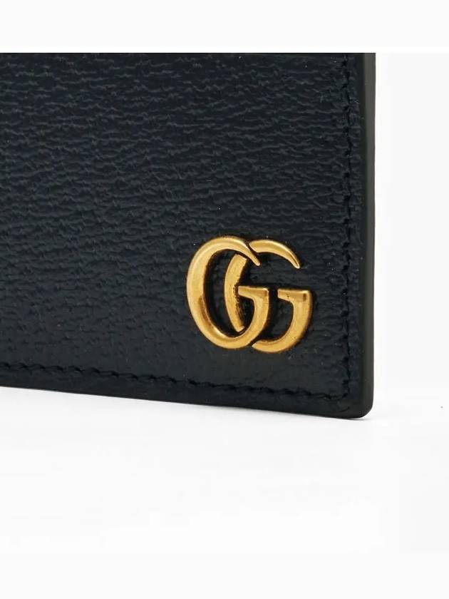 GG Marmont Leather Card Wallet Black - GUCCI - BALAAN 4