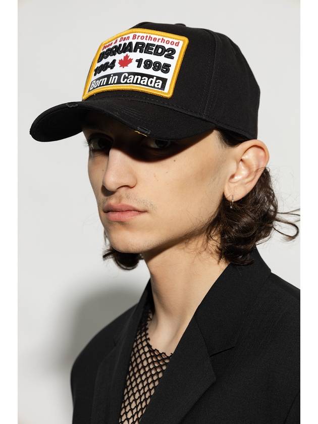 3D embroidery patch ball cap black - DSQUARED2 - BALAAN 3