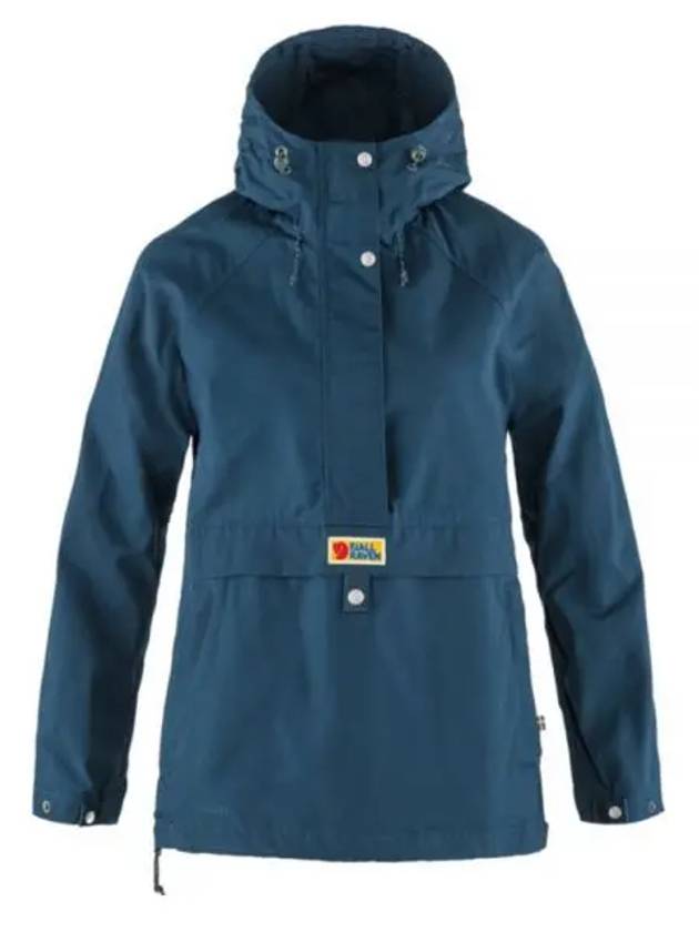 Women's Vardag Anorak Track Jacket Blue - FJALL RAVEN - BALAAN 2