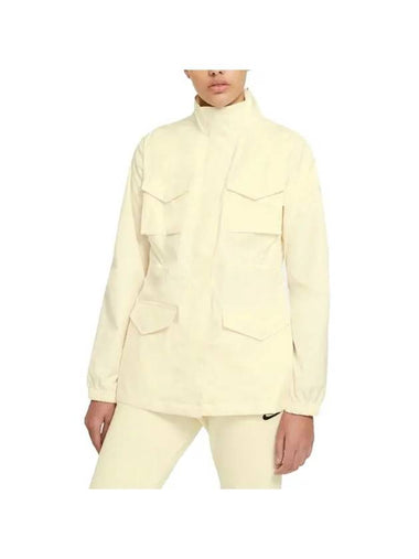 Women's Essential M65 Woven Jacket Yellow - NIKE - BALAAN 1