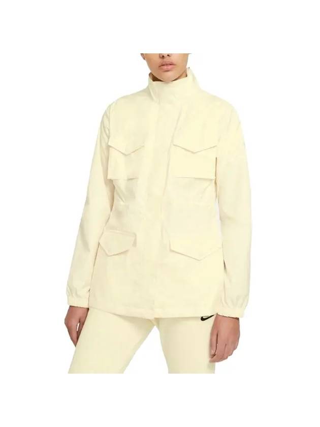 Women's Essential M65 Woven Jacket Yellow - NIKE - BALAAN 1