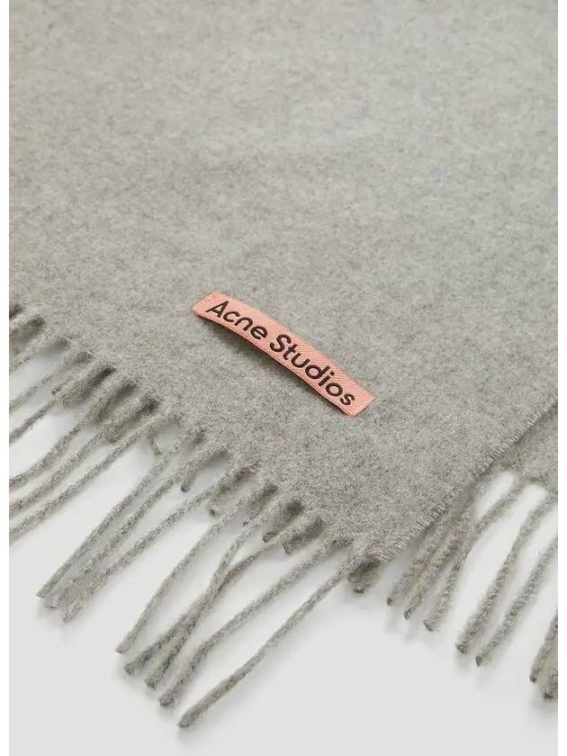 Fringe Wool Muffler Light Grey Melange - ACNE STUDIOS - BALAAN 3