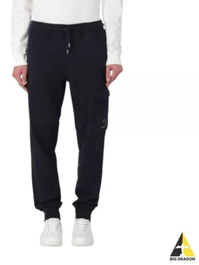 Diagonal Fleece Cargo Track Pants Navy - CP COMPANY - BALAAN 2