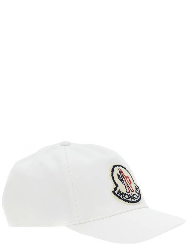 Logo Patch Ball Cap White - MONCLER - BALAAN 3