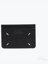 Grain Leather Stitch Card Wallet Black - MAISON MARGIELA - BALAAN 2