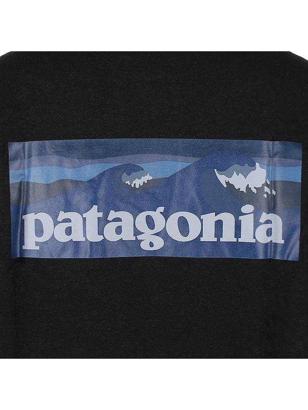 Men's Boardshort Logo Pocket Cotton Short Sleeve T-Shirt Ink Black - PATAGONIA - BALAAN 8