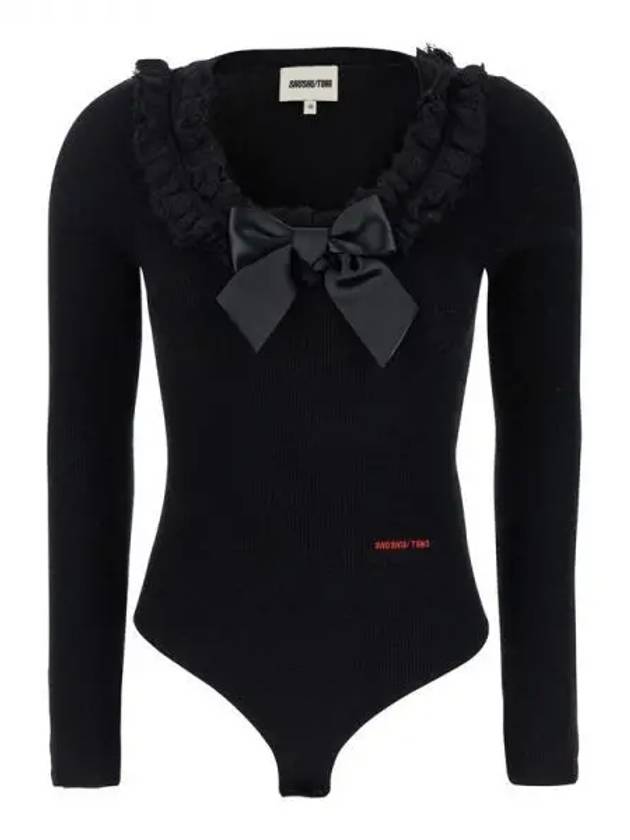 SHUSHU TONG bow detail wool blend bodysuit - SHUSHU/TONG - BALAAN 1