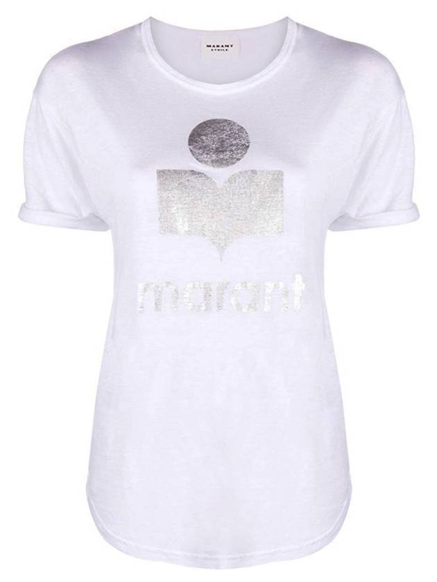 Etoile logo short sleeve tshirt TS0004 FAA1N10E 20WH - ISABEL MARANT - BALAAN 1