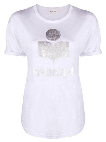 Etoile logo short sleeve tshirt TS0004 FAA1N10E 20WH - ISABEL MARANT - BALAAN 1