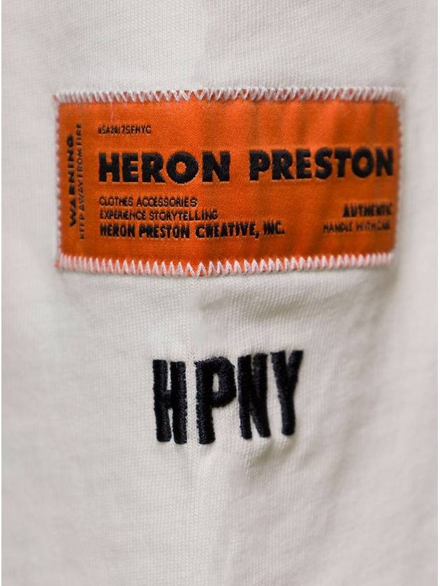 HPNY Logo Embroidered Turtleneck White - HERON PRESTON - BALAAN 4