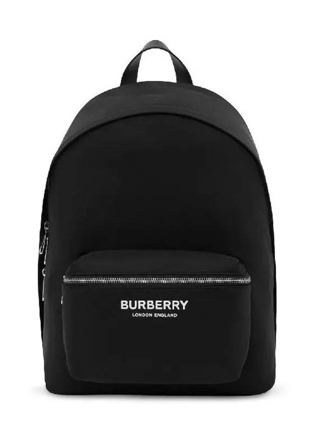 Logo Print Nylon Backpack Black - BURBERRY - BALAAN 2