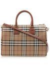 Medium Check Bowling Tote Bag Archive Beige Briar Brown - BURBERRY - BALAAN 4