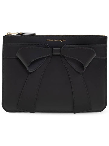 Comme Des Garçons Leather Pouch, Women's, Black - COMME DES GARCONS - BALAAN 1