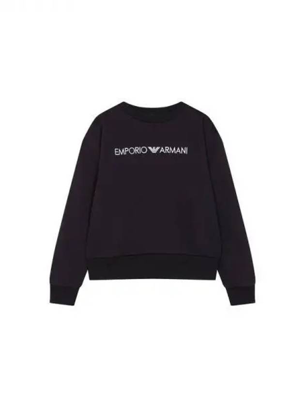 UNDERWEAR Women s Embroidered Logo Crew Neck Lounge Sweatshirt Black 270182 - EMPORIO ARMANI - BALAAN 1