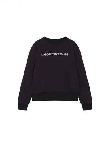 UNDERWEAR Women s Embroidered Logo Crew Neck Lounge Sweatshirt Black 270182 - EMPORIO ARMANI - BALAAN 1