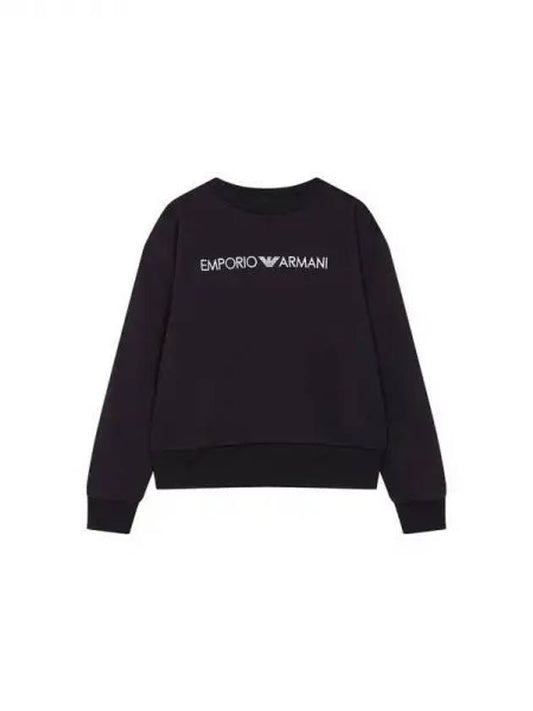 UNDERWEAR Women s Embroidered Logo Crew Neck Lounge Sweatshirt Black 270182 - EMPORIO ARMANI - BALAAN 1