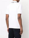 Classic Pique Stripe Short Sleeve Polo Shirt White - THOM BROWNE - BALAAN 5