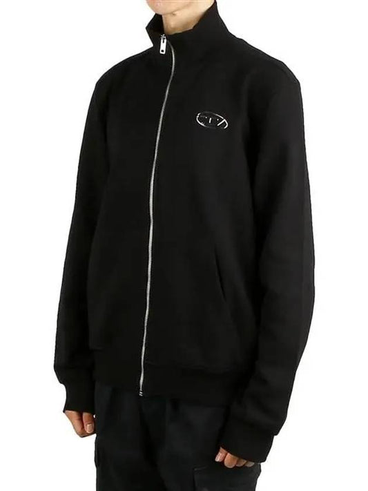 S-Genie Metallic Logo Zip Up Jacket Black - DIESEL - BALAAN 2