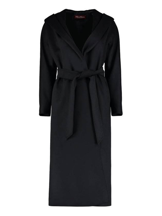 Bdanton Belted Wool Single Coat Black - MAX MARA - BALAAN 1