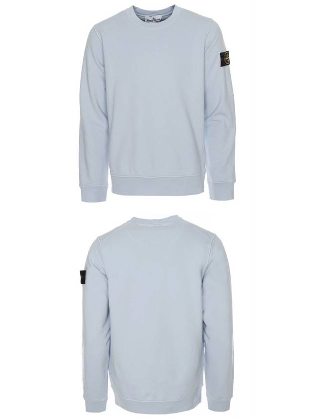 Men's Wappen Patch Sweatshirt Light Sky Blue - STONE ISLAND - BALAAN 5