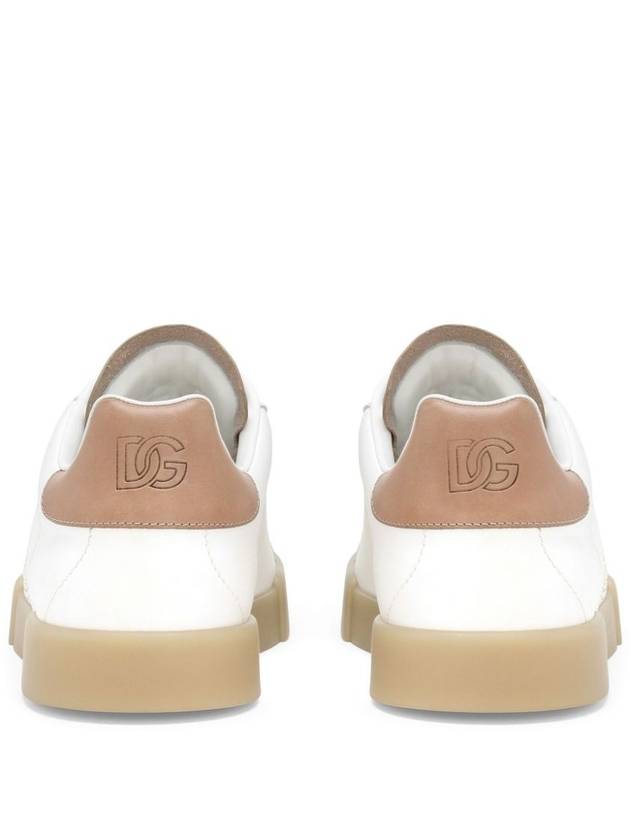 Portofino perforated DG logo low top sneakers white - DOLCE&GABBANA - BALAAN 5