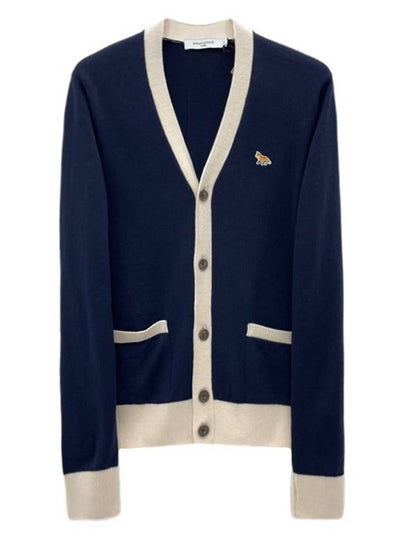 Baby Fox Bicolor Classic Cardigan Navy - MAISON KITSUNE - BALAAN 2