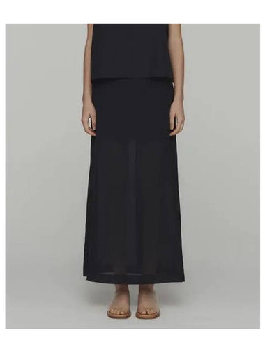 AMOMENTO SHEER MAXI LONG SKIRT BLACK - ANDTHEOTHER - BALAAN 1