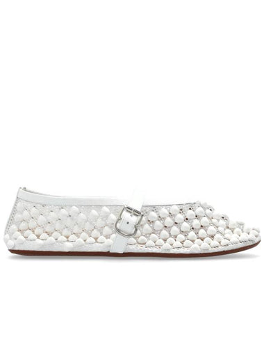 Alaïa Ballet Flats With Decorative Finish, Women's, White - ALAIA - BALAAN 1