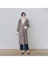 handmade wool cashmere hooded single coat mocha beige - SUBSET - BALAAN 2