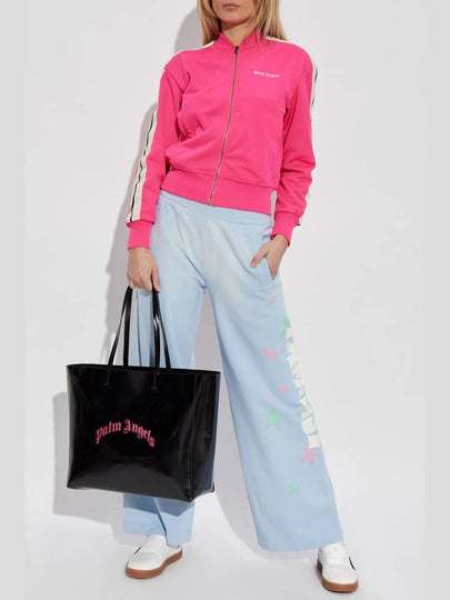 Palm Angels Sweatpants With Print, Women's, Light Blue - PALM ANGELS - BALAAN 2