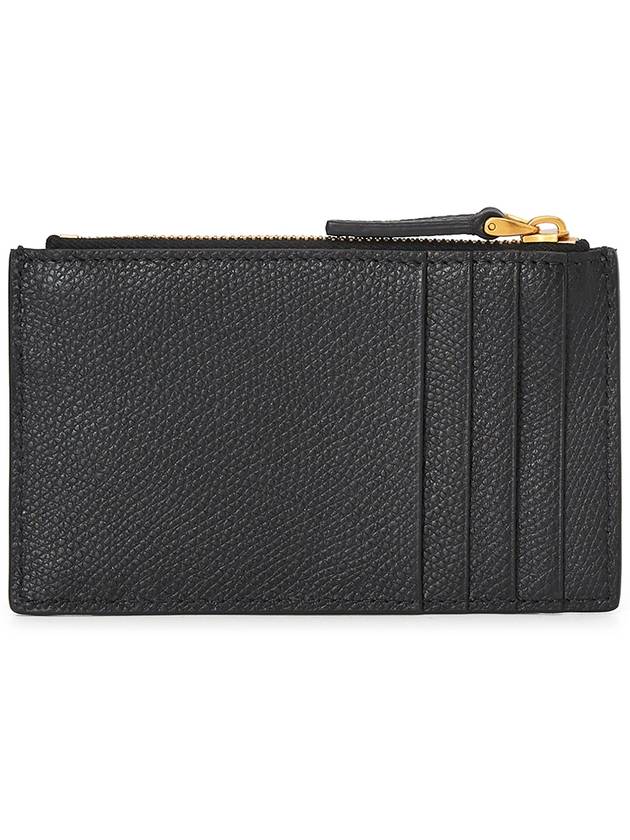 V Logo Card Wallet Black - VALENTINO - BALAAN 3