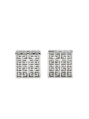 G Square Brass Earrings Silver - GIVENCHY - BALAAN 1