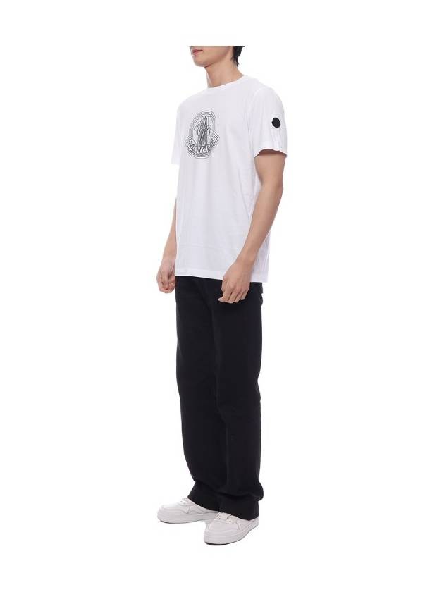 Logo Motif Short Sleeve T-Shirt White - MONCLER - BALAAN 5