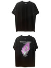 Feather Back Logo Short Sleeve T-Shirt Black - WOOYOUNGMI - BALAAN 5