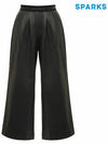 Women s Eco Leather Banding Wide Fit Long Pants SL3LPA004 - SPARKS - BALAAN 1