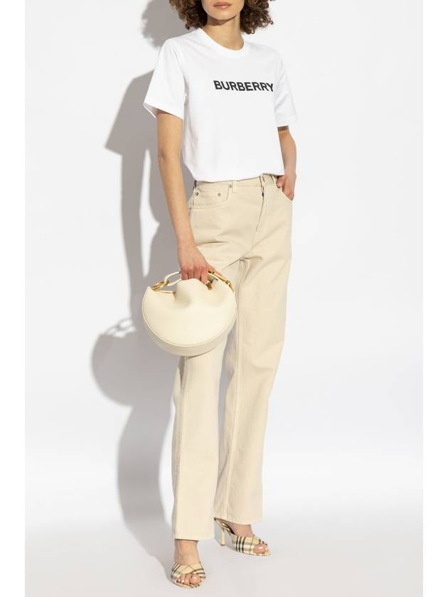 Logo Cotton Short Sleeve T-Shirt White - BURBERRY - BALAAN 3