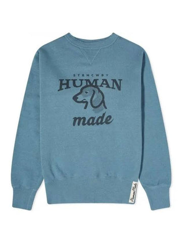 Dog Crew Sweatshirt Blue - HUMAN MADE - BALAAN 1