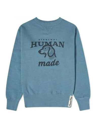 Dog Crew Sweatshirt Blue - HUMAN MADE - BALAAN 1