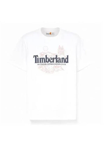 Men's Natural Logo Graphic Short Sleeve T-Shirt White - TIMBERLAND - BALAAN 1