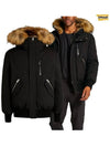 Dixon Nordic Tech Down Natural Fur Bomber Jacket Black - MACKAGE - BALAAN 2