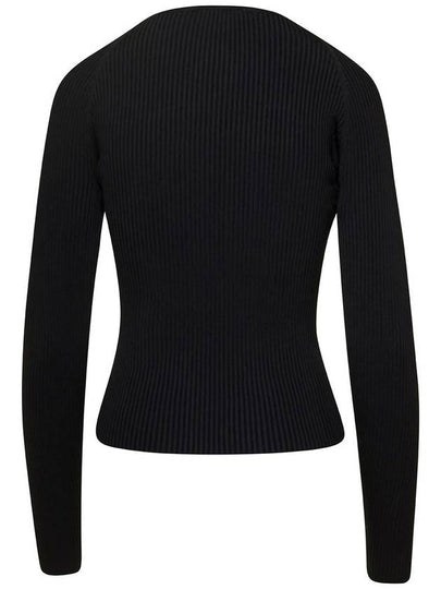 Black Long-Sleeve Top With Twisted Cut-Out Detail In Viscose Woman - COPERNI - BALAAN 2