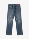 1995 Distressed Straight Jeans Medium Blue - DIESEL - BALAAN 2