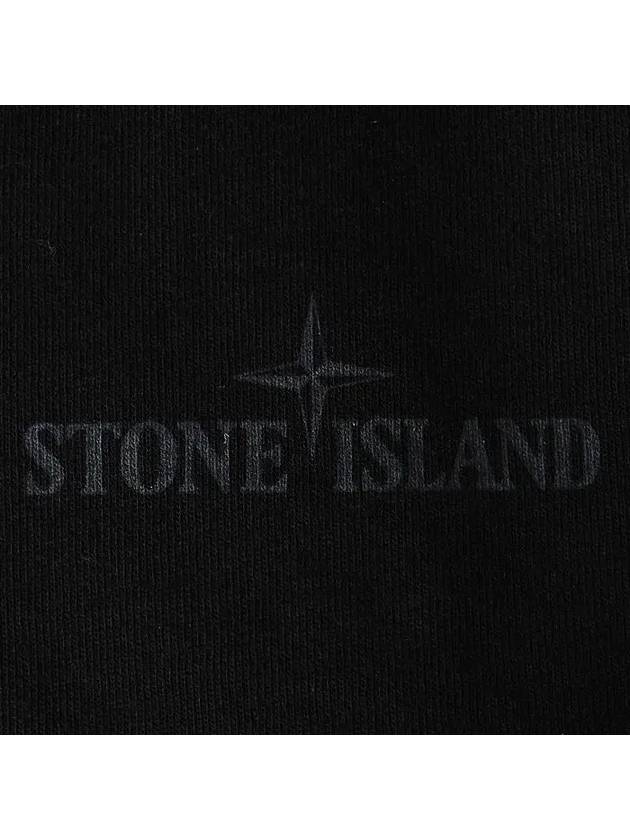 Logo Crew Neck Short Sleeve T-Shirt Black - STONE ISLAND - BALAAN 5