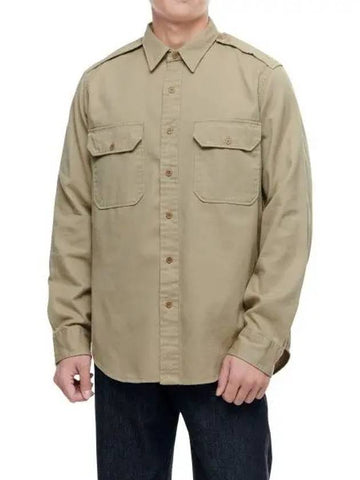 Classic fit twill shirt beige - POLO RALPH LAUREN - BALAAN 1