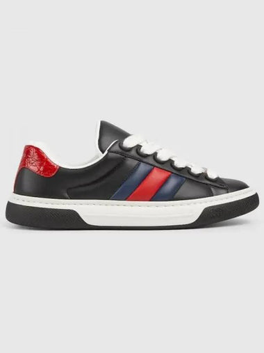 Men's Ace Low Top Sneakers Black - GUCCI - BALAAN 1