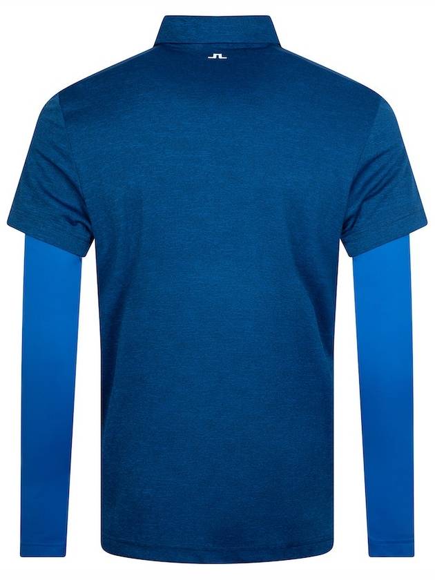 Men's Leon Regular Fit Long Sleeve Polo Shirt Blue - J.LINDEBERG - BALAAN 5